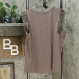 AnyBody Women's Cozy Knit Pleated Lace Pajama Set