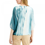 Alfani Women's Smocked Tie Dyed Blouse