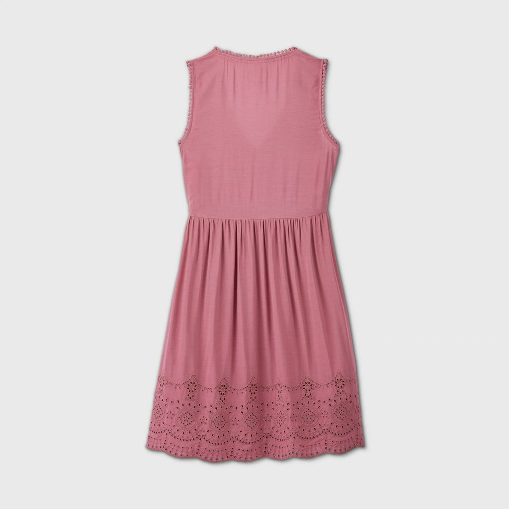 Knox Rose Women's Sleeveless Embroidered Shift Dress With Eyelet Detai Biggybargains Knox Rose Women's Sleeveless Embroidered Shift Dress With Eyelet Detai Biggybargains