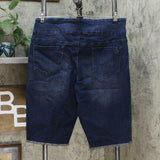 DG2 by Diane Gilman Women's Classic Stretch Pull On Bermuda Shorts Dark Blue XL