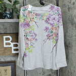 Denim & Co. Women's Studio Floral Print Long Sleeve T-Shirt