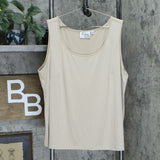 Linea by Louis Dell'Olio Knit Tank Top Beige Plus 2X