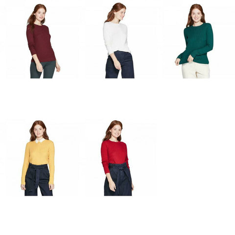 A New Day Women's Ribbed Cuff Crewneck Pullover Sweater