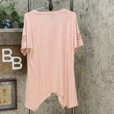 Nina Leonard Women's Dolman Sleeve Tunic Top With Uneven Hem