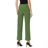 Antthony Women's Plus Size Thrill Me Tapered Pull On Pants Olive 2X