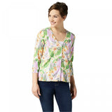 NWT Quacker Factory Women's Floral Embellished Knit Cardigan Sweater. A351134 XL