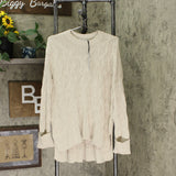 Prologue Women's Crewneck Cable Knit Pullover Sweater