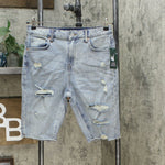 Wild Fable Women's High Rise Distressed Bermuda Jean Shorts