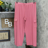 NWT Lisa Rinna Collection Petite Pull-On Wide-Leg Cargo Pants. A352967 PL