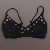 Xhilaration Women's Grommet Bralette Bikini Top Black XS