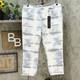 DG2 by Diane Gilman Women's Plus Classic Stretch Tie Dye Straight Cropped Jeans