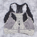 New Felina Women's 2 Pack Lace Bralettes With Modal Lining. 1247995 Large