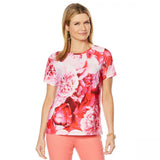 DG2 by Diane Gilman Women's Short Sleeve Printed T-Shirt
