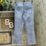DG2 by Diane Gilman Star Needle Punch Cropped Jeans Chambray 6 Tall
