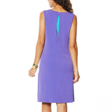 IMAN Women's Boho Chic Sleeveless Layered Knit Midi Dress