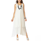 MarlaWynne WynneLayers Women's Sleeveless Colorblocked Maxi Dress Cloud/ Sand XL