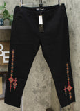 DG2 by Diane Gilman Women's Embroidered Pull-On Exposed Buttons Jeans