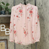 Bar III Women's Floral Print Ruched Blouse