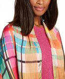 Echo Women's Hand Drawn Plaid Oblong Scarf