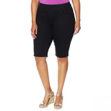 DG2 by Diane Gilman Women's Plus Size Classic Stretch Pull On Bermuda Shorts