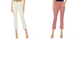 DG2 by Diane Gilman Women's Petite Classic Stretch Pinstripe Crop Jeans