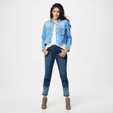 Side Stitch Women's Button-Front Textured Shirt Jacket