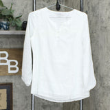 NWT Isaac Mizrahi Live! Women's Clip Dot Blouse With Ladder Lace Detail 2