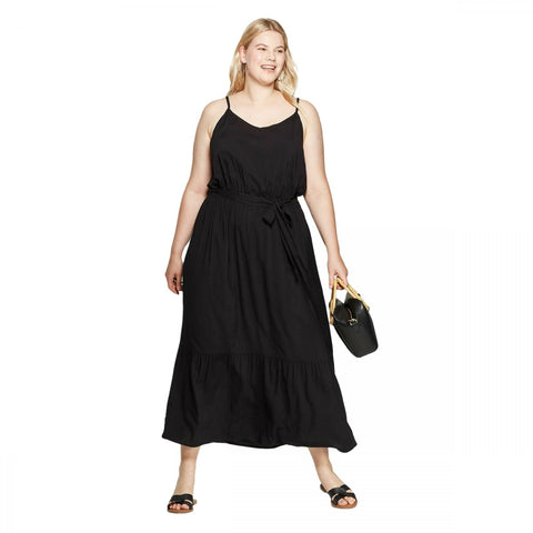 Ava & Viv Women's Plus Size Sleeveless V-Neck Maxi Dress