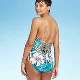Kona Sol Women's High Neck Coverage One Piece Swimsuit