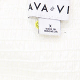 Ava & Viv Women's Plus Size Sleeveless Embroidered Bodice Dress 79ZYE White X