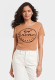 Ford Womens Bronco Stitch Crop Top Brown XL