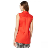Lemon Way Women's Plus Size On-the-Go Wrinkle Resistant Sleeveless Blouse