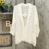 MarlaWynne WynneLayers Women's Plus Size Oversized Chiffon Blazer