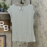 NWT Vince Camuto Womens Soft Texture Mixed Media Top. 650811 Large