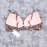 Shade & Shore Women's Lightly Lined Tie Front Bikini Top