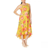 NWT Nina Leonard Womens Sleeveless Printed Power Mesh Dress. 690146 X-Small