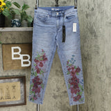 DG2 by Diane Gilman Petite Classic Stretch Artwork Printed Jeans
