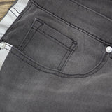DG2 by Diane Gilman Virtual Stretch Metallic Side Stripe Skinny Jeans Gray 24W