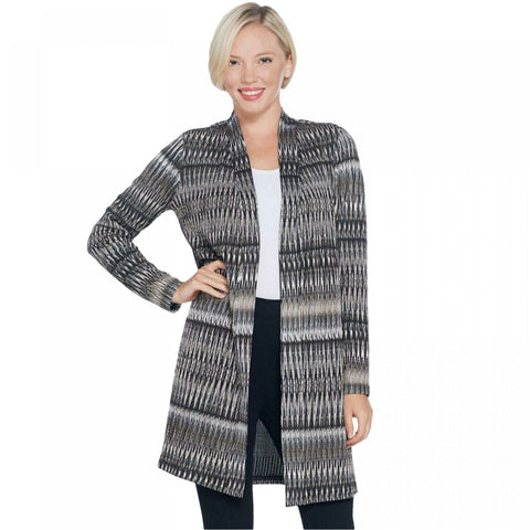 Susan Graver Women's Long Length Knit Cardigan. A344838