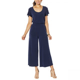 G by Giuliana Women's Plus Size Flutter Sleeve Cropped Wide Leg Jumpsuit