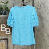 NWT DG2 By Diane Gilman Womens Balloon Sleeve T-Shirt Tee. 721456 Large