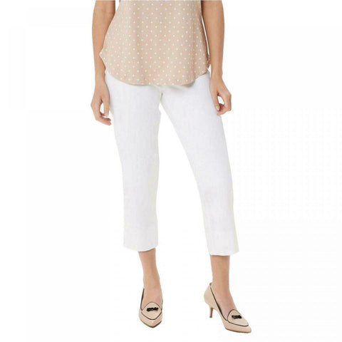 Isaac Mizrahi Live! Women's Petite 24/7 Stretch Crop Pants With Back Slit