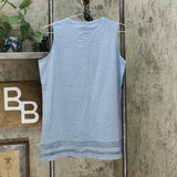 DG2 by Diane Gilman Women's Crochet Trim Tank Top