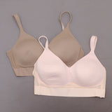 Rhonda Shear 2 Pack Mesh Back Details Molded Cup Bra Mocha/ Pink Plus 1X