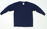 Gildan NEW Ultra Cotton Youth Long Sleeve T-Shirt Tee Navy Small 03040