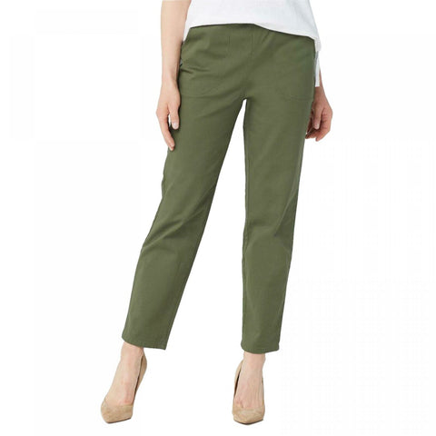 Denim & Co. Women's Petite Original Waist Stretch Twill Pants