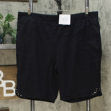 Quacker Factory Women's Set Of Two Sparkle And Shine Knit Shorts