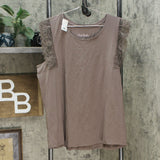 AnyBody Women's Cozy Knit Pleated Lace Pajama Set