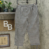 Joan Rivers Women's Petite Gingham Signature Pull On Crop Pants