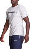 Champion Men's Script Graphic Logo T-Shirt Tee Oatmeal Heather Cream 2XL